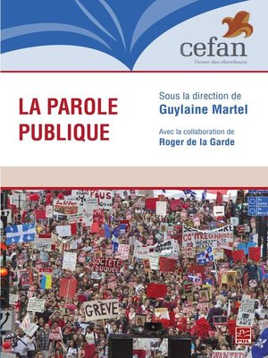 cover image of La parole publique